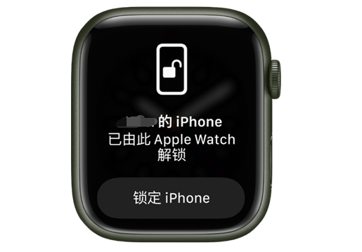 南桥镇苹果手机维修分享用 AppleWatch 解锁配备面容 ID 的 iPhone方法 